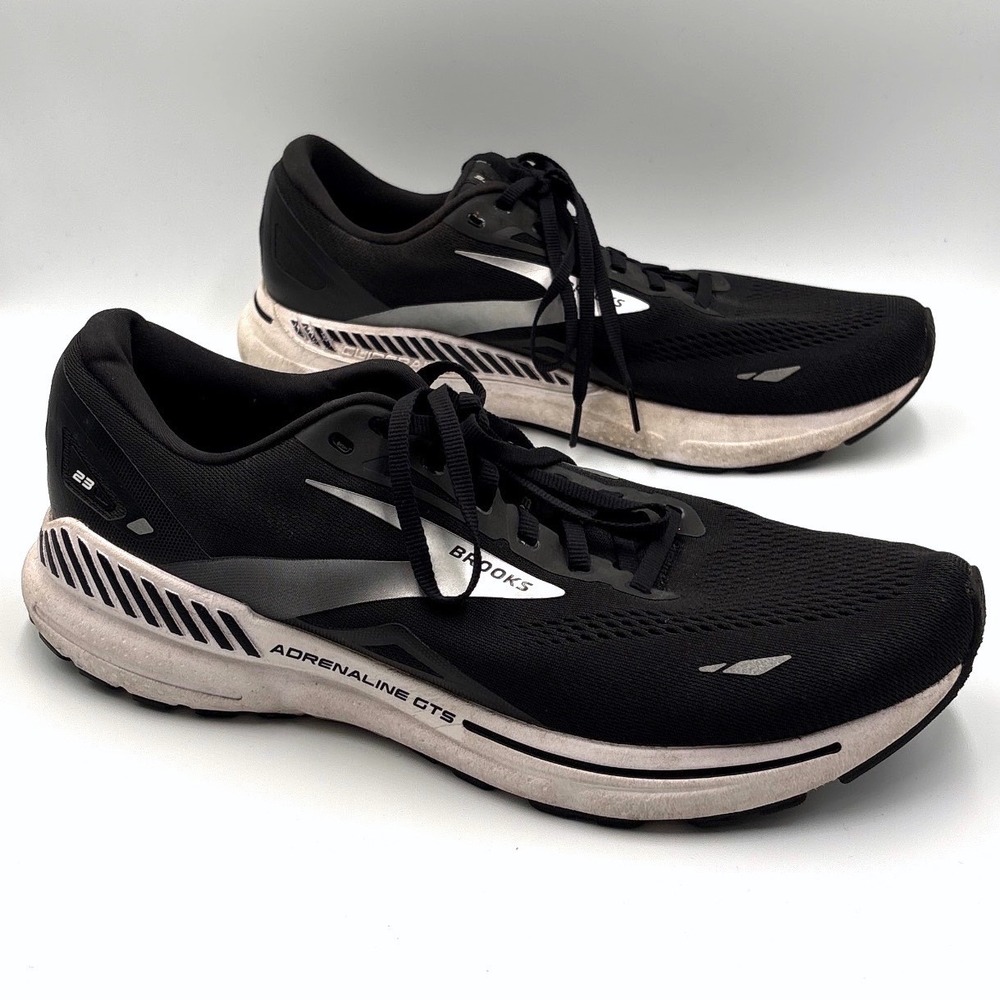 Brooks Adrenaline GTS 23 Mens Running Shoes Black Silver 1103911D004 Size 13 D